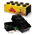 LEGO Storage Brick 8 - oppbevaringsboks med lokk - 50 x 25 cm - black