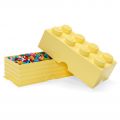 LEGO Storage Brick 8 - opbevaringsklods med låg - 50 x 25 cm - Cool Yellow - Design Collection