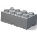 LEGO Storage Brick 8 - förvaringslåda med lock - 50 x 25 cm - dark stone grey