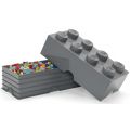 LEGO Storage Brick 8 - oppbevaringsboks med lokk - 50 x 25 cm - dark stone grey