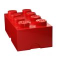 LEGO Storage Brick 8 - opbevaringsklods med låg - 50 x 25 cm - Bright Red