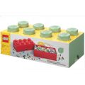 LEGO Storage Brick 8 - oppbevaringsboks med lokk - 50 x 25 cm - sand green