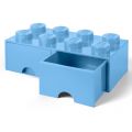 LEGO Förvaringslåda 8 med 2 lådor - ljusblå