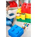 LEGO Storage Brick Drawer 8 - stor förvaringskloss med 2 lådor - 50 x 25 cm - bright blue