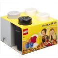 LEGO Storage Brick multi-pack - 3 forskjellige oppbevaringsklosser - black, white, grey