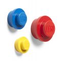 LEGO Storage Wall Hangers 3-pack Väggknoppar - blå, gul och röd