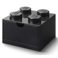  LEGO Storage Desk Drawer 4 bricks - förvaring med 1 låda - 16 x 16 cm - black