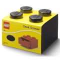  LEGO Storage Desk Drawer 4 bricks - oppbevaring med 1 skuff - 16 x 16 cm - black