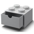  LEGO Storage Desk Drawer 4 bricks - oppbevaring med 1 skuff - 16 x 16 cm - stone grey