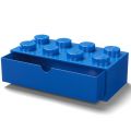 LEGO Storage Desk Drawer 8 brick - förvaring med 1 låda - 32 x 16 cm - Bright blue