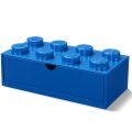 LEGO Storage Desk Drawer 8 brick - förvaring med 1 låda - 32 x 16 cm - Bright blue