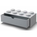 LEGO Storage Desk Drawer 8 brick - förvaring med 1 låda - 32 x 16 cm - Stone Grey