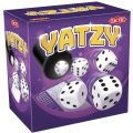 Yatzy terningespil med raflebæger og forenklet pointblok