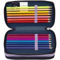 Dreamland trippel pennfodral med färgpennor och skrivtillbehör