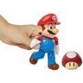 Nintendo Super Mario figur med rød sopp og bevegelige ledd - 10 cm