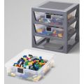 LEGO Storage oppbevaringshylle med 3 skuffer - grey