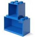 LEGO Storage Brick shelf 4 + 8 - hylle med stor og liten LEGO kloss - Bright Blue