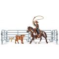 Schleich Lassokastning med cowboy - western figurpaket med häst - 11 delar