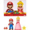 Nintendo Super Mario 2-pack figursett - Mario og Peach 10 cm