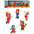 Nintendo Super Mario figurset med 5 figurer - 6 cm