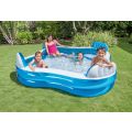 Intex Swim Center Family Lounge Pool - uppblåsbar bassäng med 4 sittplatser - 229 x 229 x 66 cm