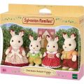 Sylvanian Families Chocolate kaninfamilie - 4 figurer - 6-8 cm