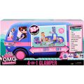LOL Surprise OMG 4-in-1 Glamper Camper - blå campingbil med lys og lyd - 55 overraskelser