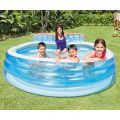 Intex Swim Center Pool - blå familiebassin med lounge - 590 liter