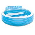 Intex Swim Center Pool - blå familiebassin med lounge - 590 liter