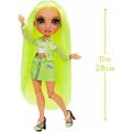 Rainbow High Fashion Doll - Karma Nichols dukke med 2 antrekk - Neon - 28 cm