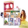 Rainbow High Dorm House - dukkehus i tre på 3 etasjer med heis -  over 50 deler