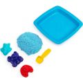 Kinetic Sand blått sandkassesett med spade og 3 former - 454 g