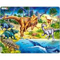 Dinosaurer platepuslespill maxi - 57 brikker - L.A. Larsen