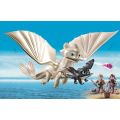 Playmobil Dragons Vitfasa med drakunge och barn 70038