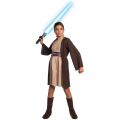 Star Wars Jedi Classic Deluxe kostume - large - 10-12 år - Jedi-kjole med hætte og skoovertræk