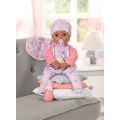 Baby Annabell Leah interaktiv dukke med lyd - dukken gråter, drikker og ler - 43 cm