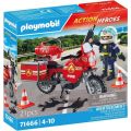 Playmobil Brandmotorcykel vid olycksplatsen 71466