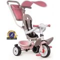 Smoby Baby Balade Plus 3i1 trehjulssykkel med bagasjebrett - rosa