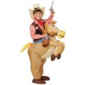Cowboy med oppblåsbar hest- one size fits most