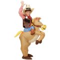 Cowboy med oppblåsbar hest- one size fits most