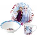 Disney Frozen servis i keramik - tallrik, kopp och skål