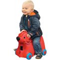 BIG Bobby Trolley barnekoffert - rød hund