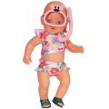 BABY Born Holiday Deluxe antrekk - bikini med dykkermaske, snorkel og badesko til dukke 43 cm