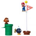 Nintendo Super Mario Acorn Plains Diorama figurset - återskapa spänningen från TV-spelet Super Mario