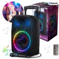 PartyFun Lights Karaoke Party Speaker - højtaler med mikrofon og lydaktiverede LED-lyseffekter
