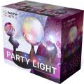 PartyFun Lights disko-lampe med 2 LED-projektorer - sort