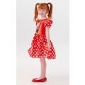 Disney Minni Mus kostyme - 6 år - 116 cm - rød polkadottkjole 