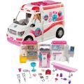 Barbie 2-i-1 ambulance og klinik - med lys og lyd