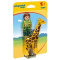 Playmobil 1.2.3 Dyrepasser med giraff - 9380