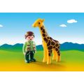 Playmobil 1.2.3 Djurskötare med giraff - 9380
